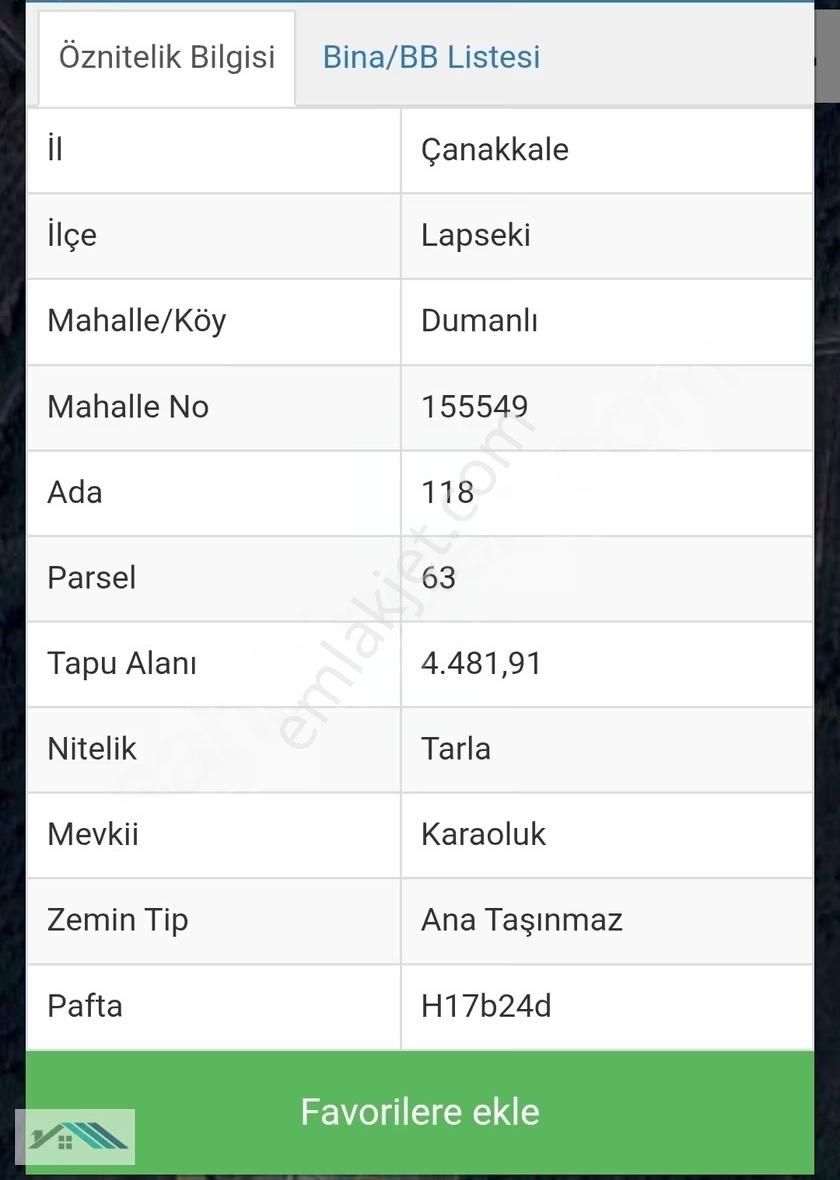 Çanakkale /lapseki Asfalt Cepheli Satılık Arsa - Görsel 2
