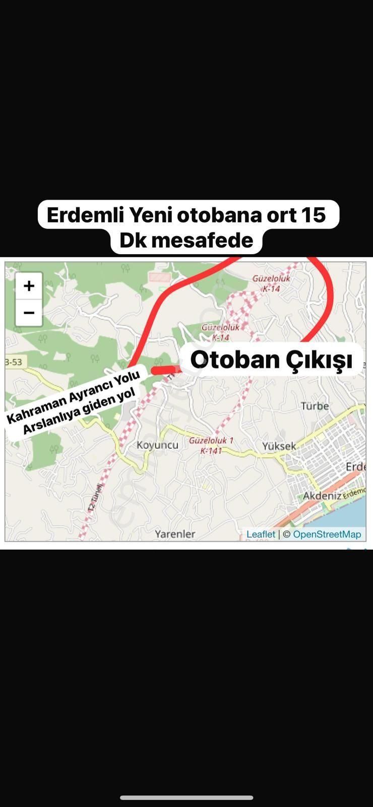 Erdemli Arslanlı 553 M2 Ve 588 M2 Satılık Villa İmarlı Arsa - Görsel 3