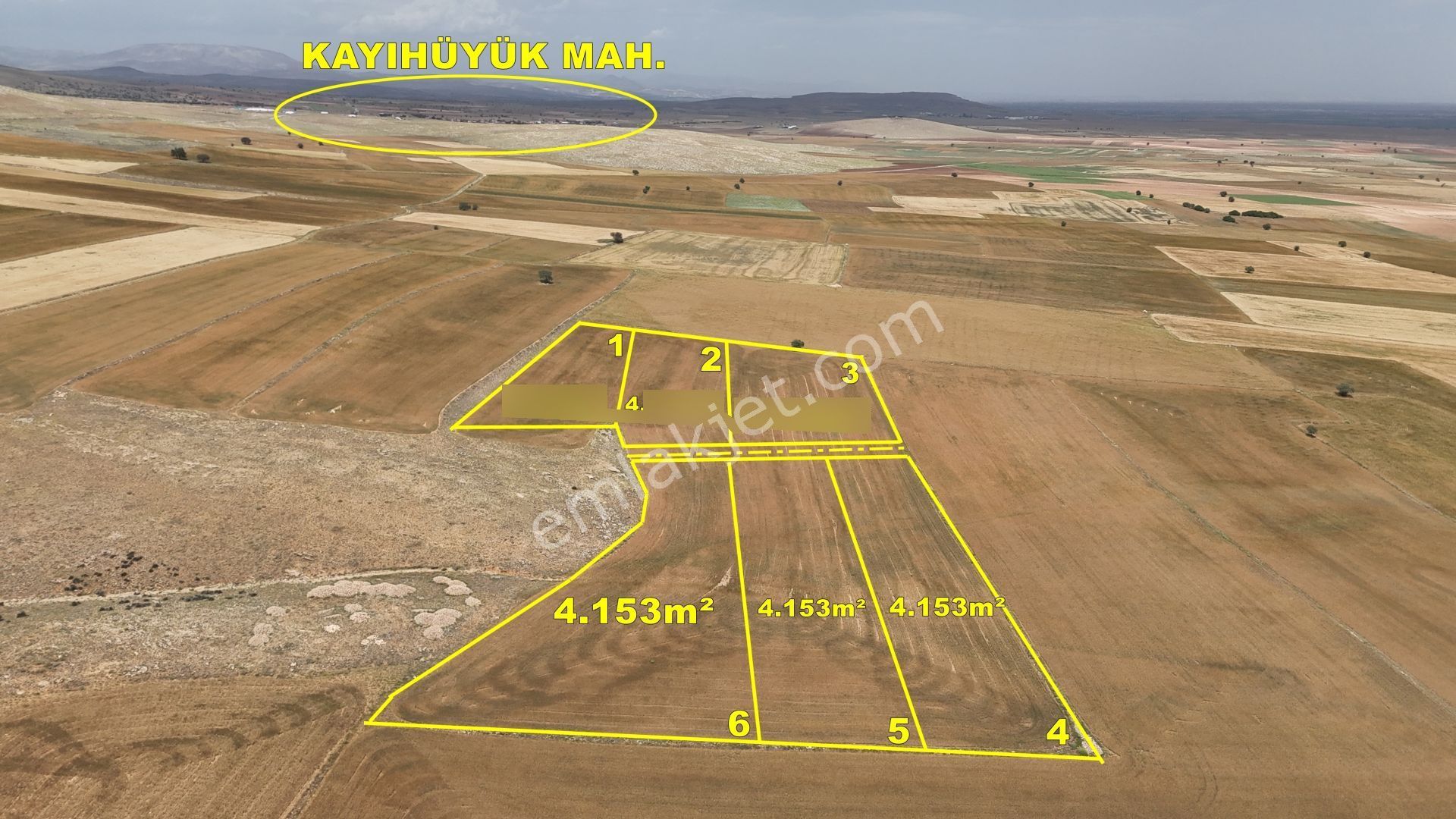 Meram Kayhüyükde 4.153 M2 İntikal Hisseli Tarla - Görsel 3