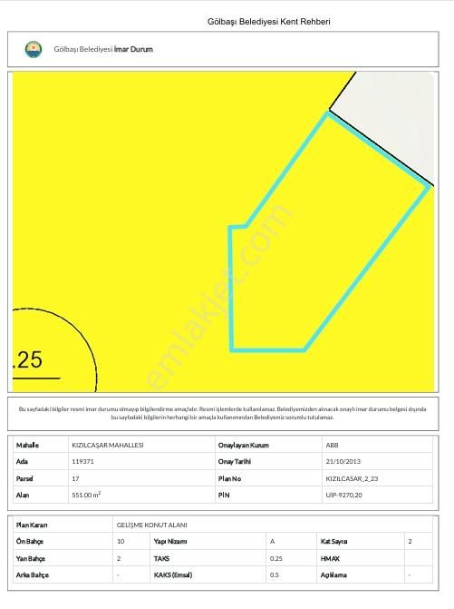 İncek Migros Yakını 550 M² Satılık Arsa | Yatırım Fırsatı - Görsel 5