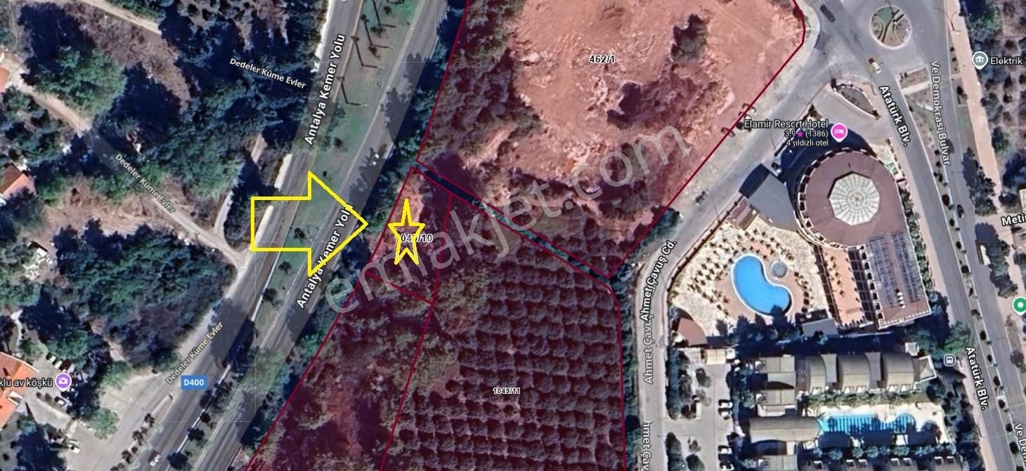 Kemer'de Anayol Üzeri Satılık Arazi