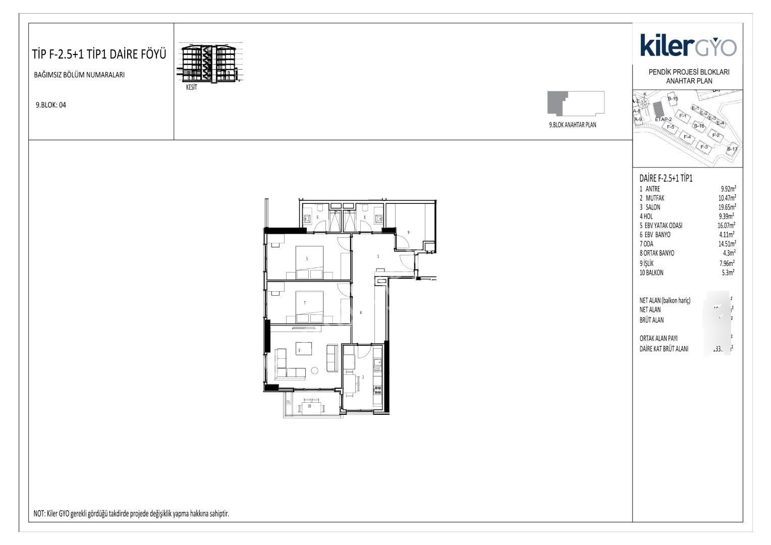 Pendik Millet Bahçesine 2 Dk Yeni Projede Satılık 2.5+1 Daire - Görsel 4