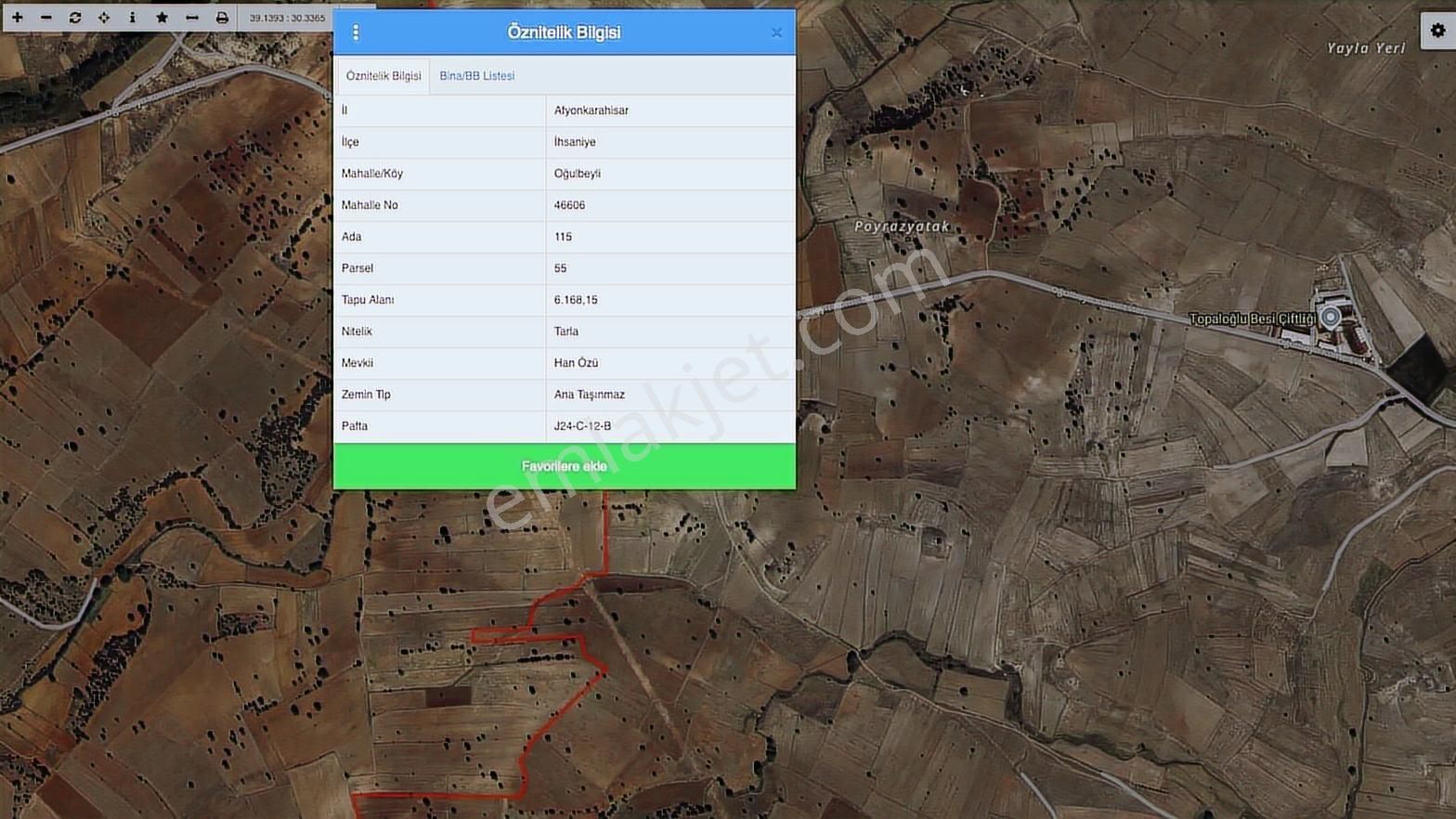 Rw Land Gayrimenkul İhsaniye Oğulbeyli Yola Cephe Fırsat Arazi