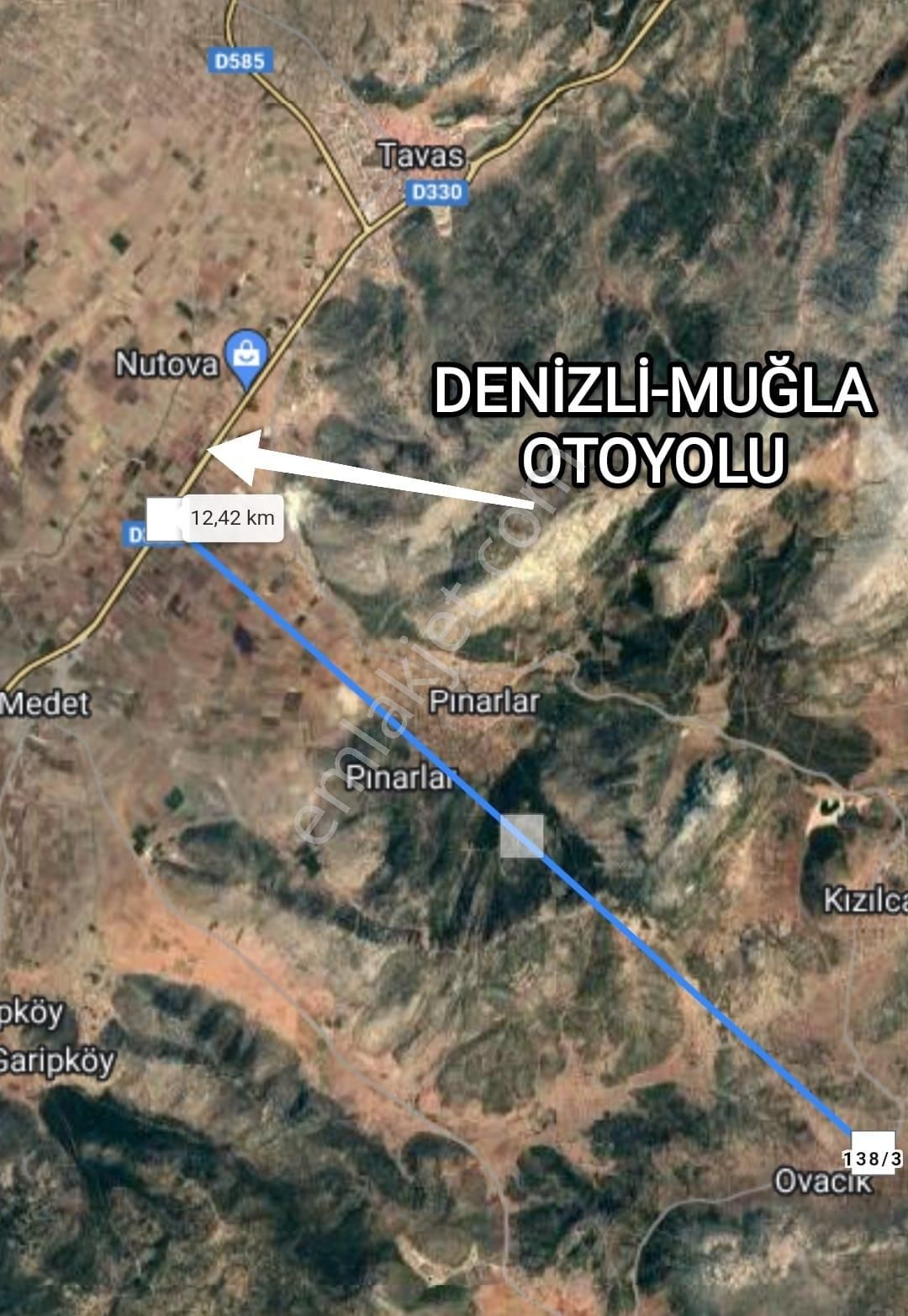 Tavas Ovacıkta Yerleşimin Dibinde Asfalta 100 M Satılık 861m2 Arazi - Görsel 13