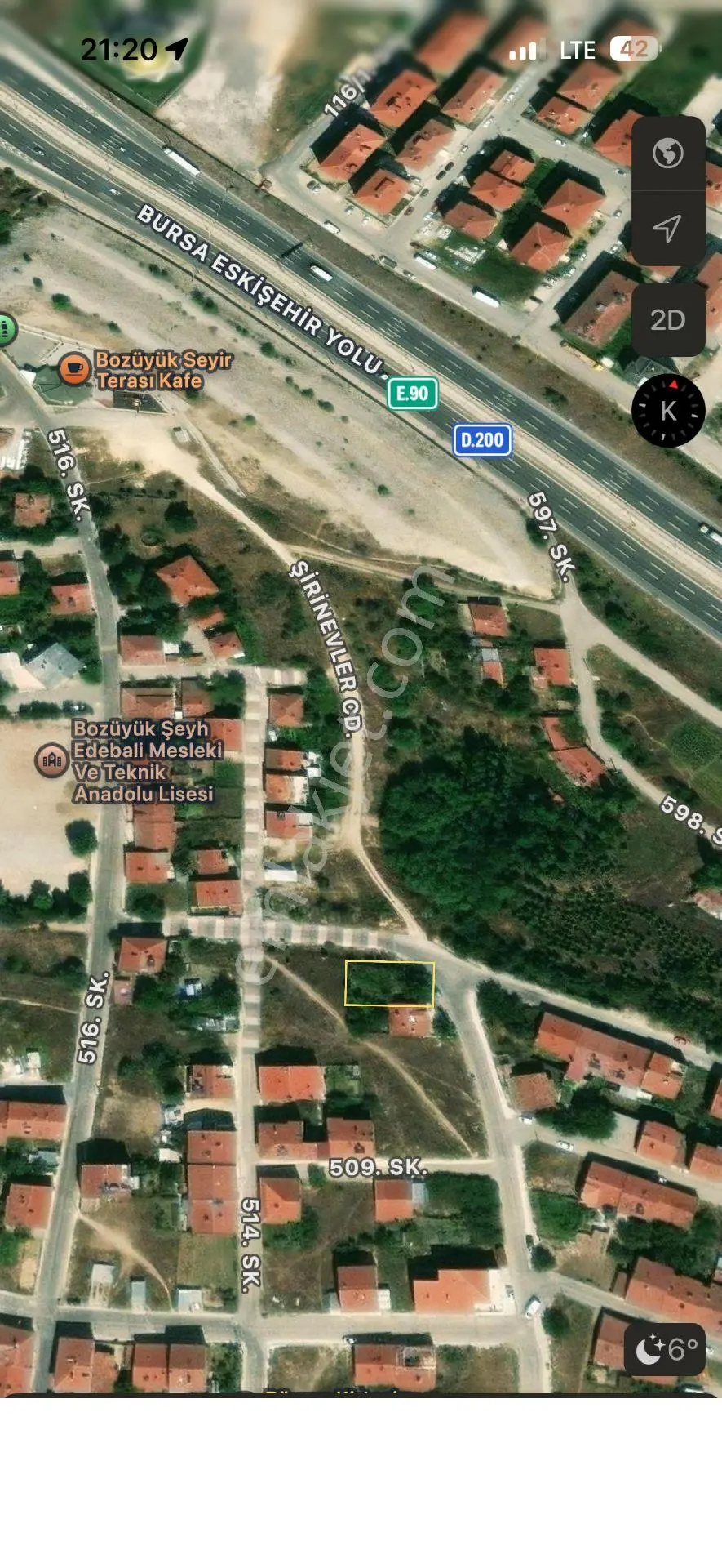 Bozüyük Merkez'de 231 M2 İmarlı Kaçırılmayacak Arsa.