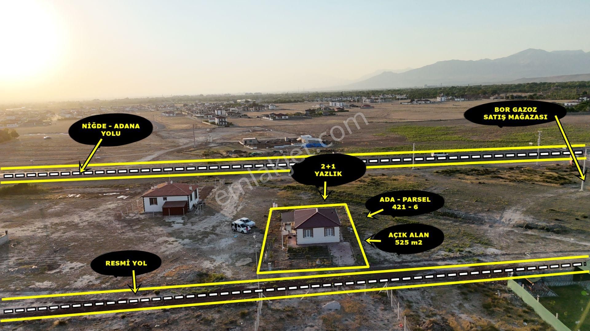 E.gökal Bahçeli Bor Gazozu Yanı 525 M2 Arsa 2+1 Uygun ! Yazlık !