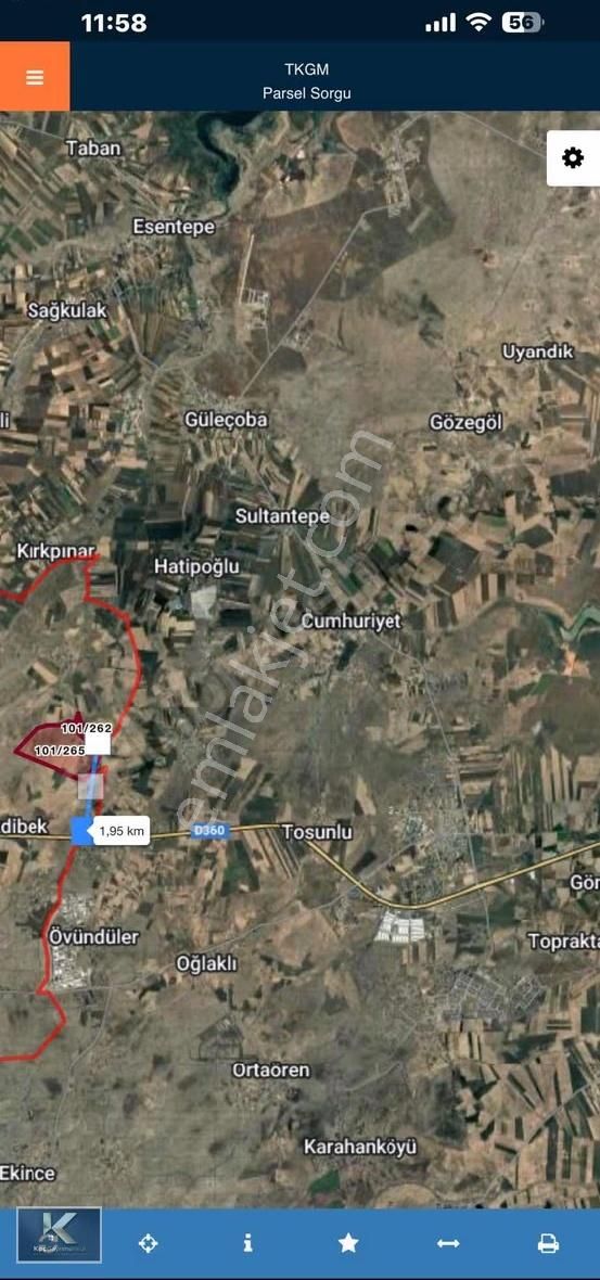 Kaldırım Da Satılık En Gözde Parsel Yatırımlık Kupon Yer