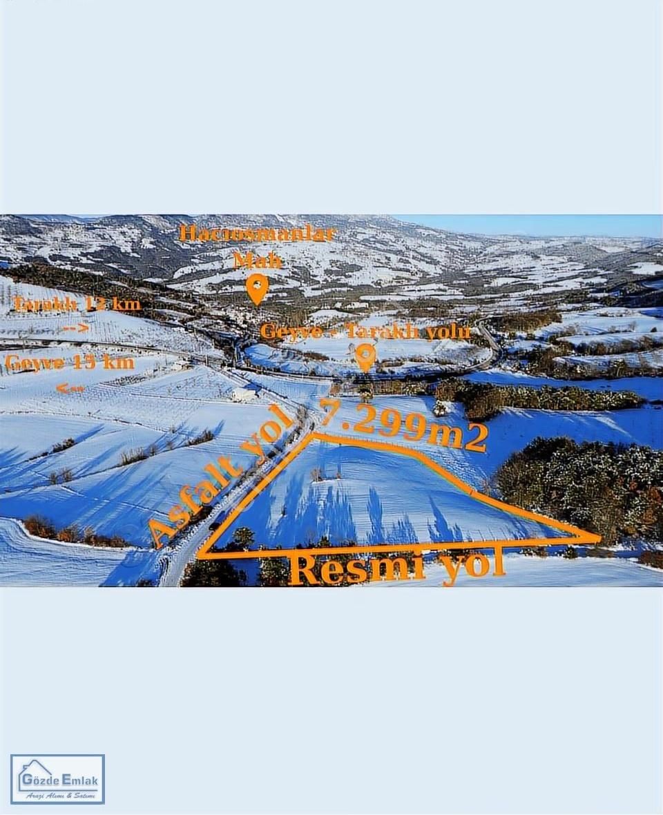 Geyvetaraklı Yoluna 150 Mt Asfalt Cepheli 7.299 M² Arazi