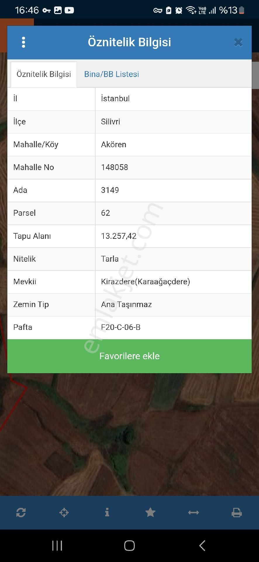 Silivri Akören Köyünde Satılık Hisseli Arsa 638m² - Görsel 3