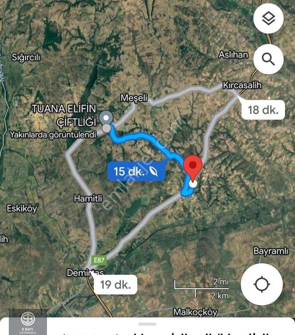Edirne Uzunköprü Kurttepe. Köye Yakın Asfalt Ve Orman Cephe - Görsel 20