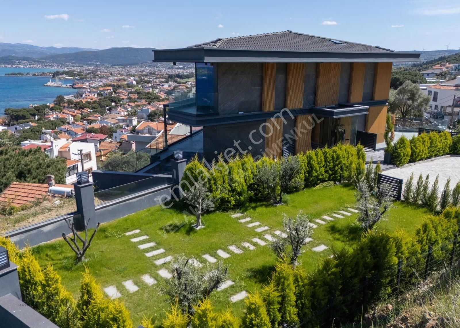 Urla İskele Kesintisiz Deniz Manzaralı Sonsuzluk Havuzlu Villa - Görsel 3