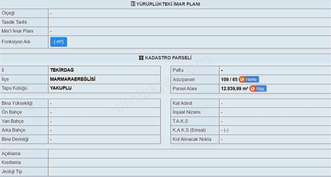 Turyap Hürriyetten M.ereğlisi Yakupluda 12.840 M2 Satılık Tarla - Görsel 3