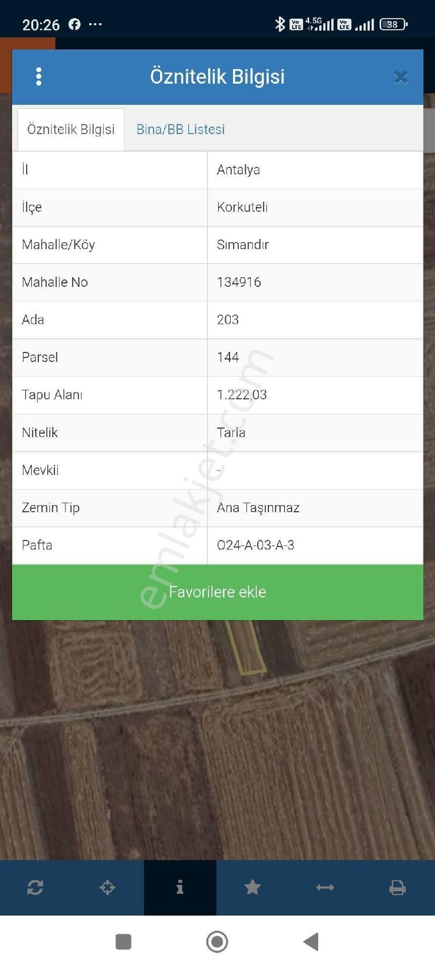 ✅korkuteli✅sımandır Da ✅satılık 1.222m2 Tarla - Görsel 7