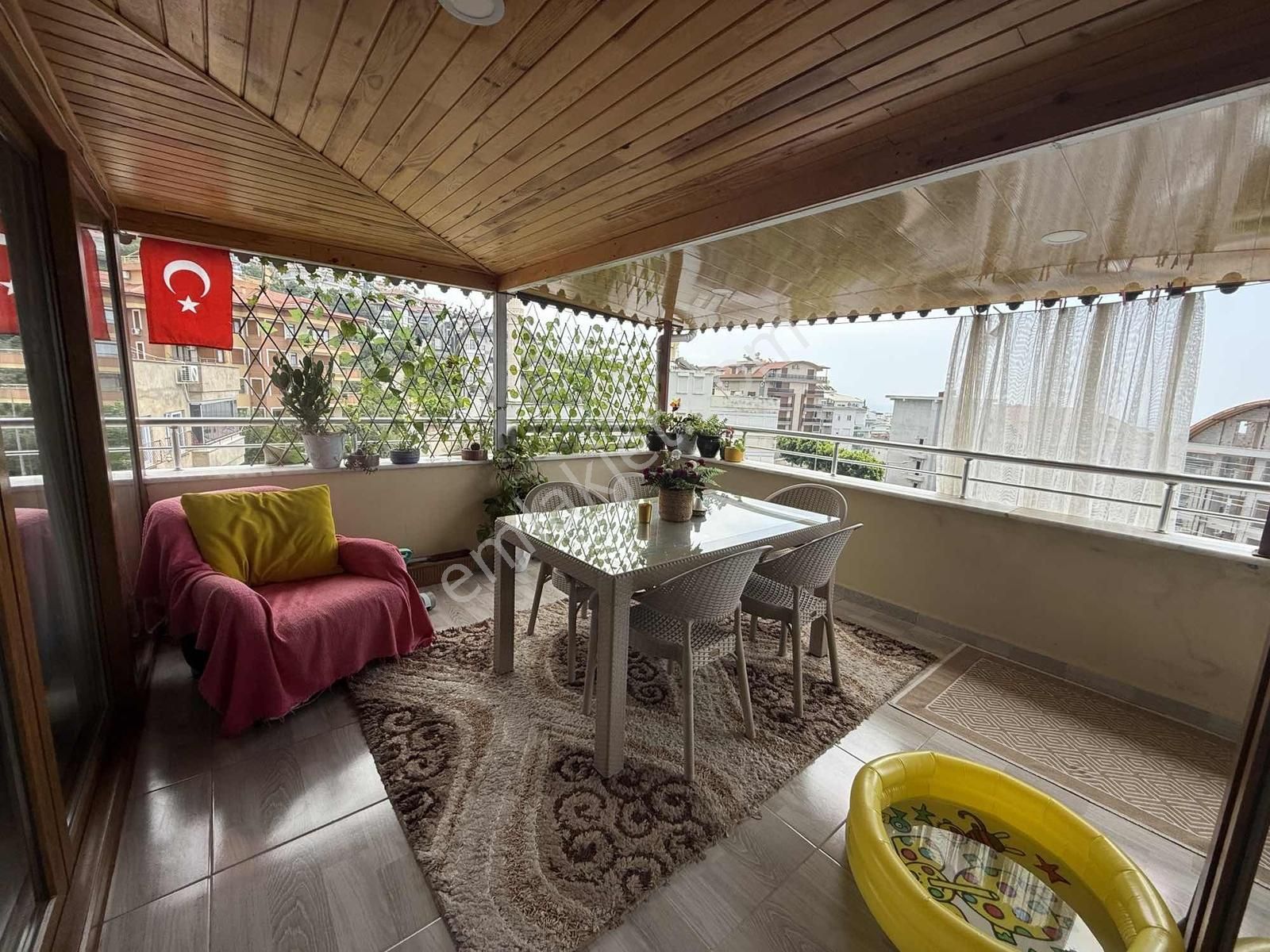 Alanya Hasbahçe De Deniz Ve Kale Manzaralı 5+1 Ayrı Mutfak Daire - Görsel 23