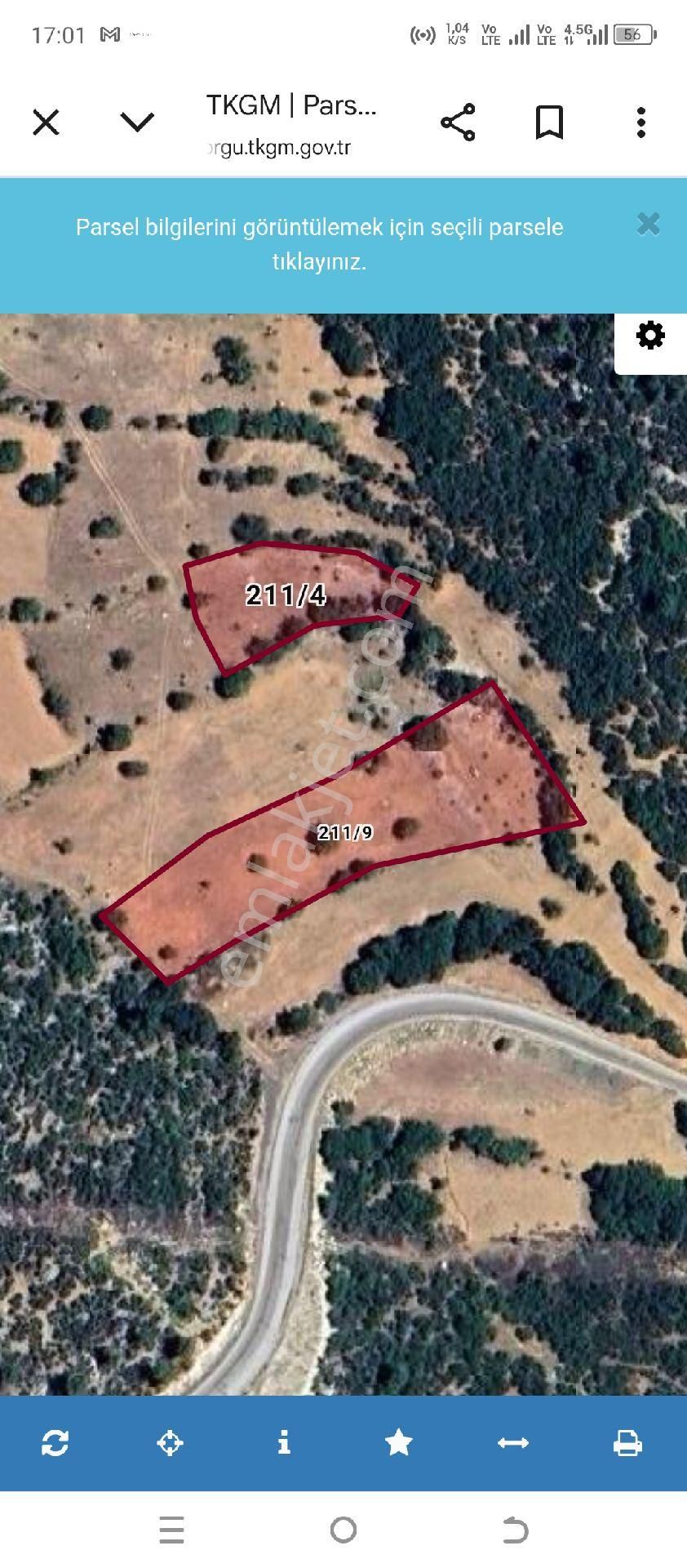 Mevlutler Mahallesi Bozdağ Kaysk Merkezi Yolu Üzerinde 4300m2 Satılık Tarla