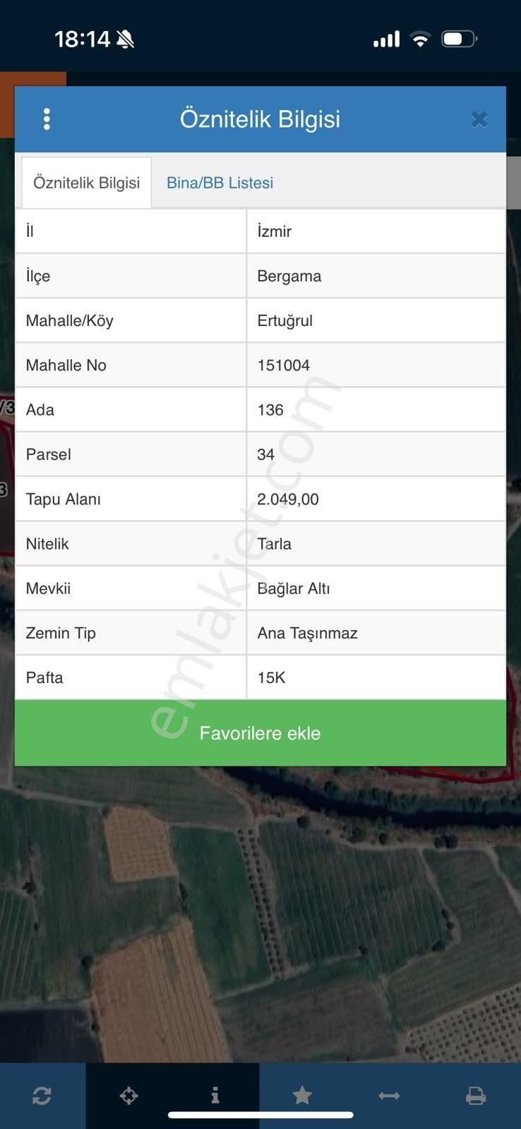Bergama Bağlar Mevki Elektrik Ve Su Problemi Olmayan Fırsat Hobi Bahçesi - Görsel 3