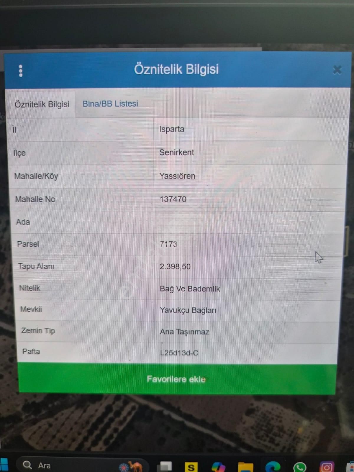 Isparta Senirket Yassıörende Asfalt Yola 1 Parsel Cepheli Bahce - Görsel 3