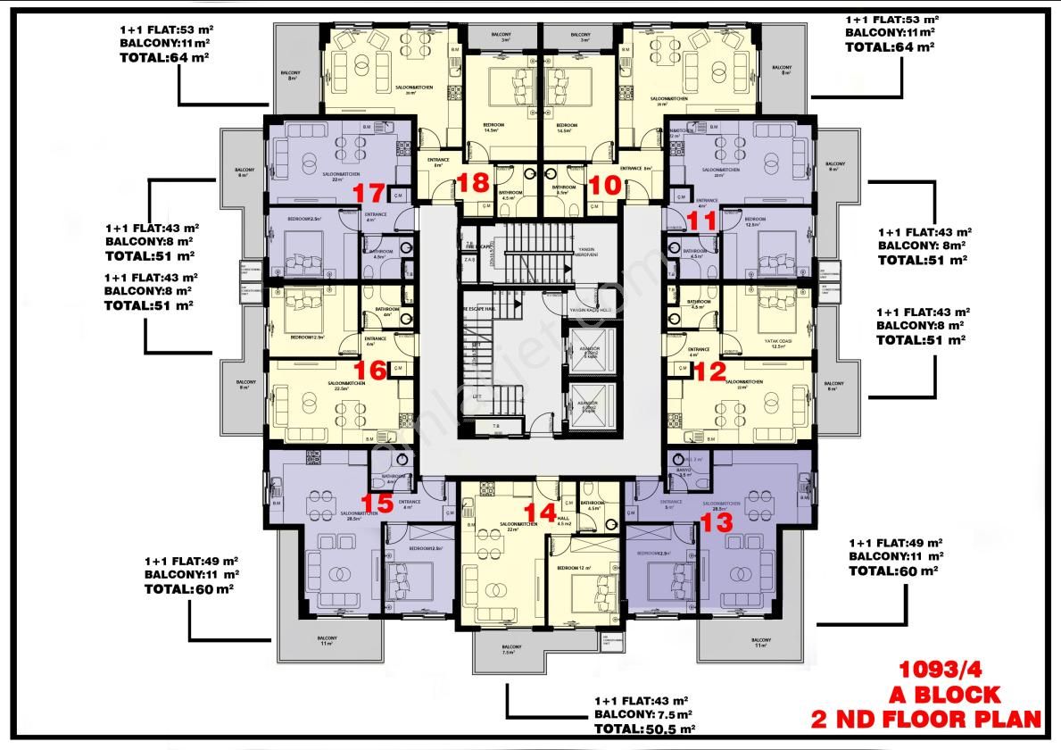 Antalya Alanya Mahmutlar'da Satılık 1+1 Rezidans Daire - Görsel 29
