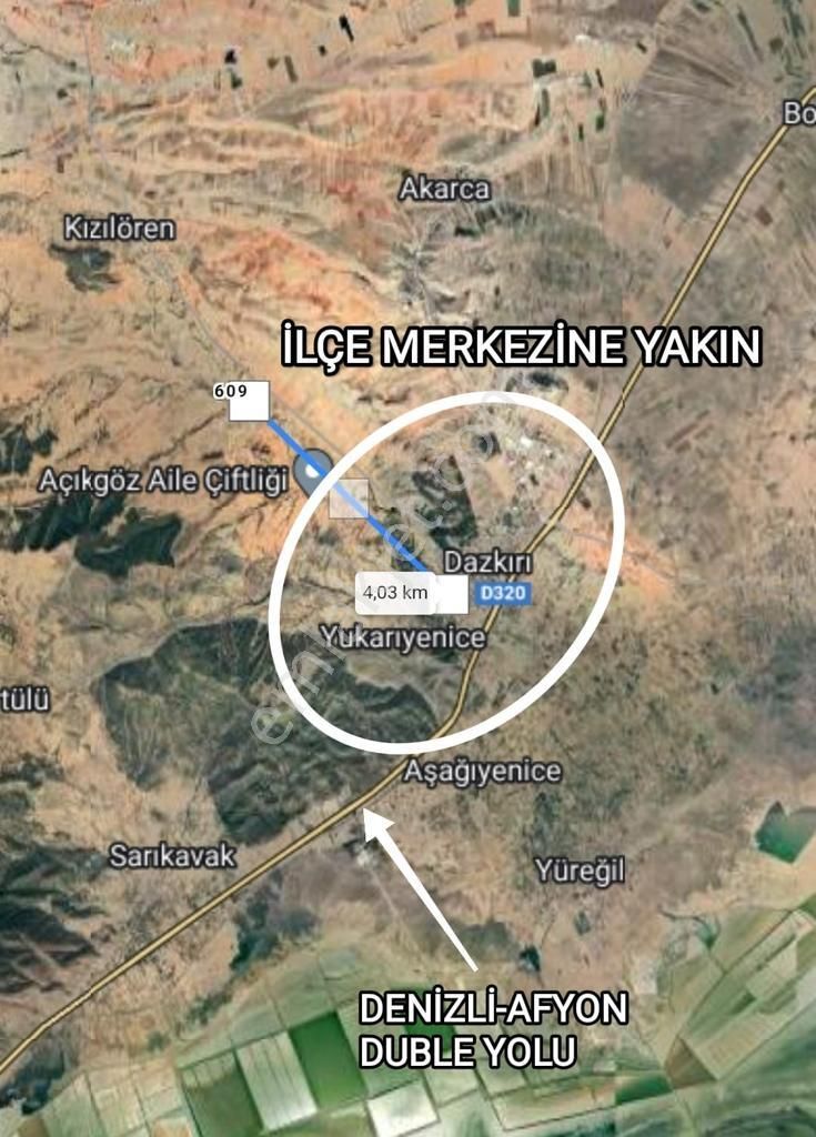 Dazkırı Yukarıyenıcede Anayola Yakın Yerleşime Yakın 3131m2 Satılık Arazi - Görsel 3