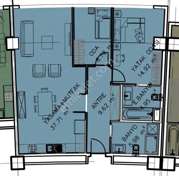 Venezia`da Buyuk Tıpı 2+1satılık Daıre Boş Ve Taşınmaya Hazır - Görsel 7