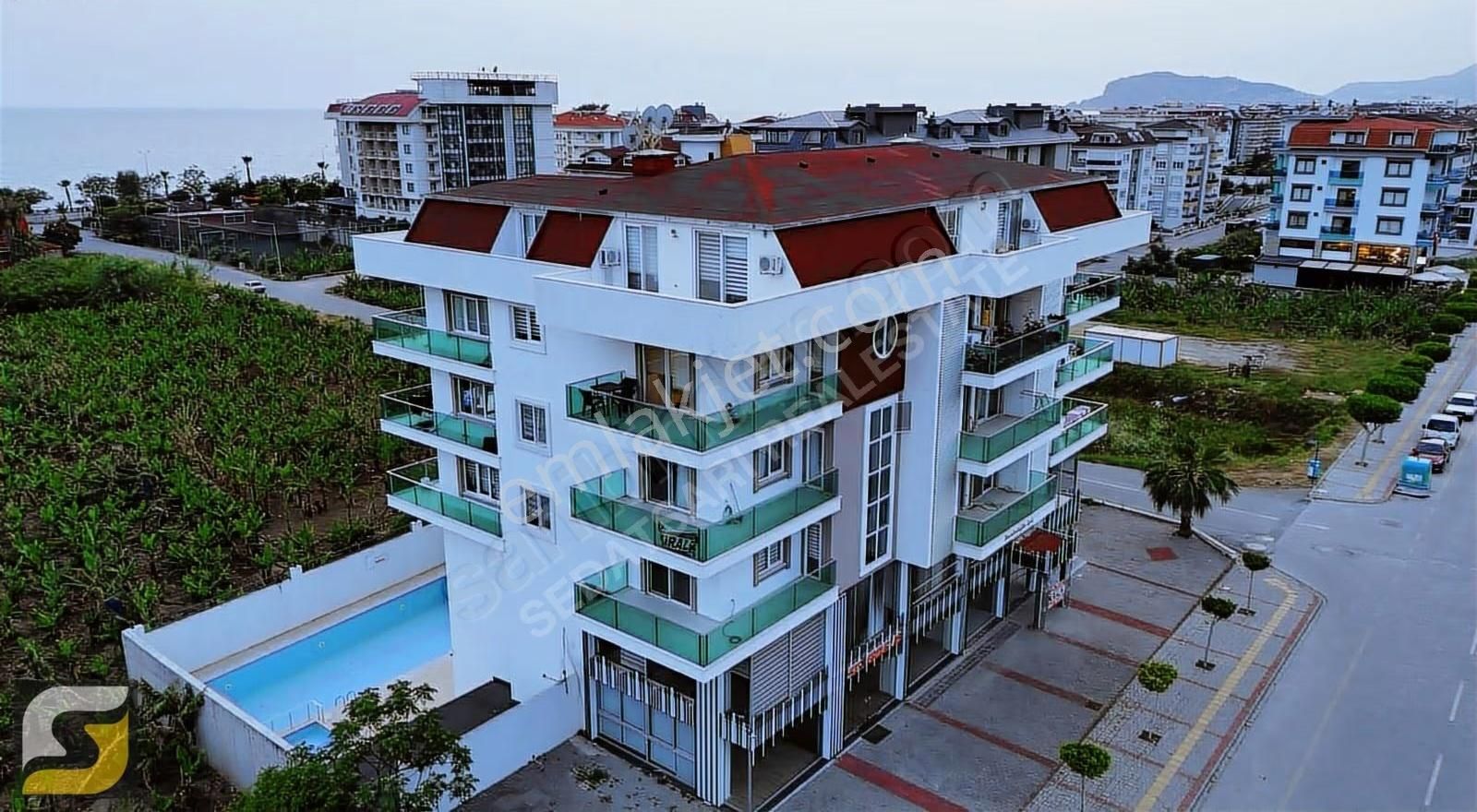 Alanya Kestelde Kiralık 1+1 Eşyalı Deniz Manzaralı Daire - Görsel 14