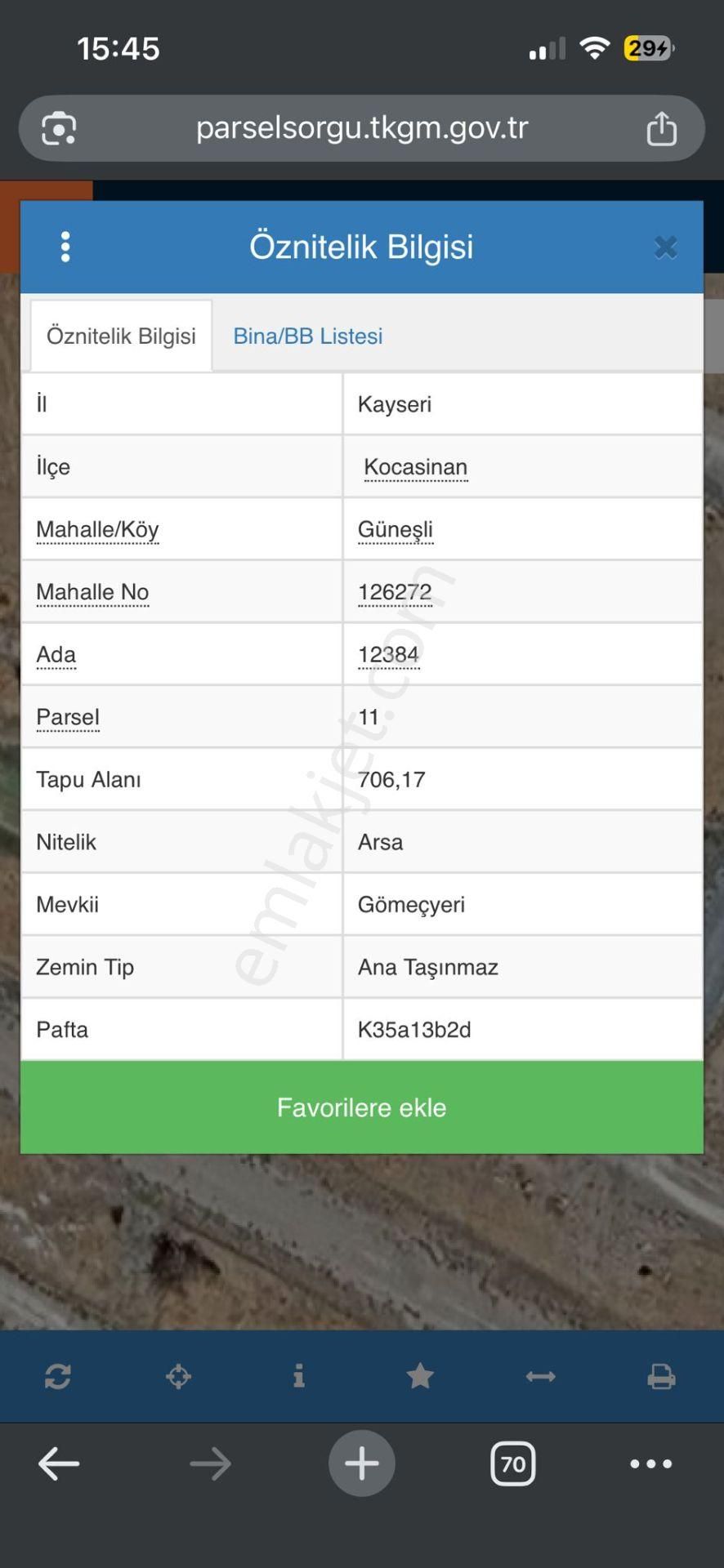 Anadolu Emlaktan Satılık Güneşlide Çift Yola Cephe 2 Adet Parsel