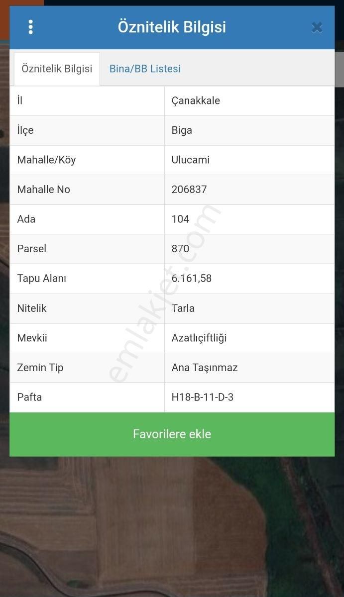 Biga Ulucami'de Satılık 1846 M2 Tarla - Görsel 2