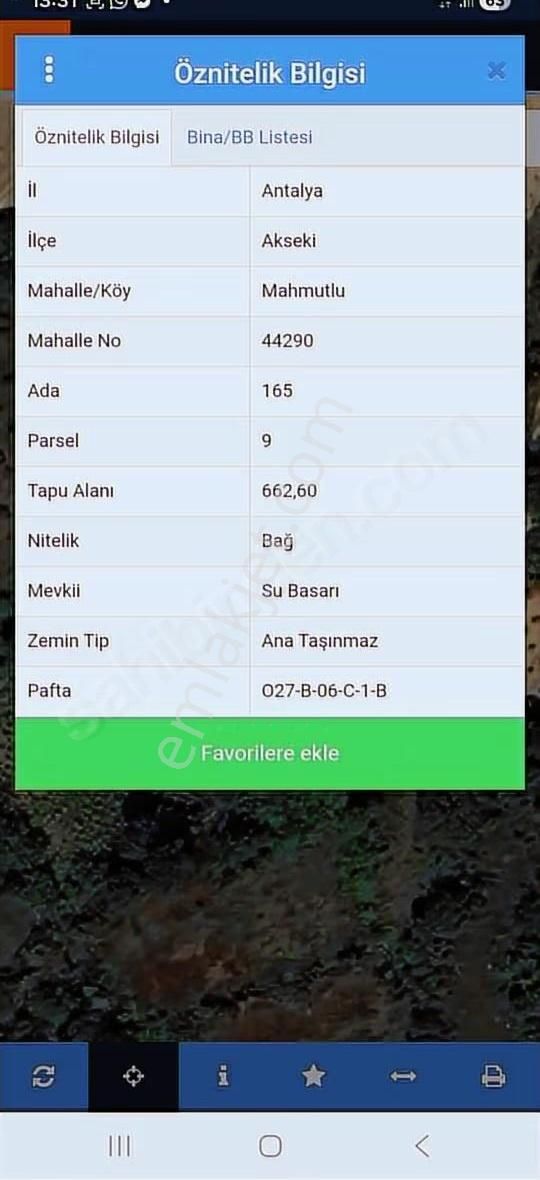 Antalya Akseki Mahmut Köyü De 662m Bağ Yeri Satılık Olup - Görsel 4