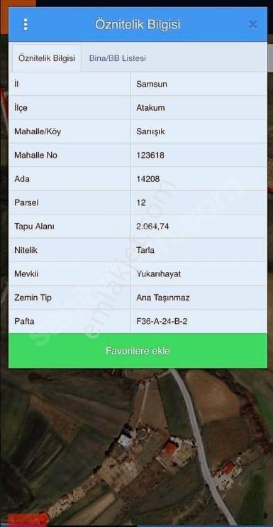Mentis Gayrimenkul'den Atakum Sarıışık'ta Satılık Tarla - Görsel 10