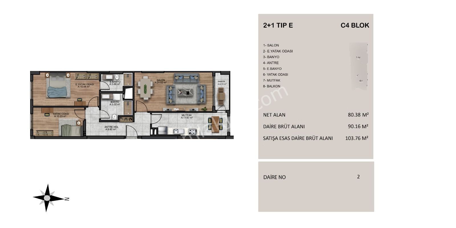 Vatandaşlık Tamamlamaya Uygun Yeni Sitede 2+1 Sıfır Daire - Görsel 3