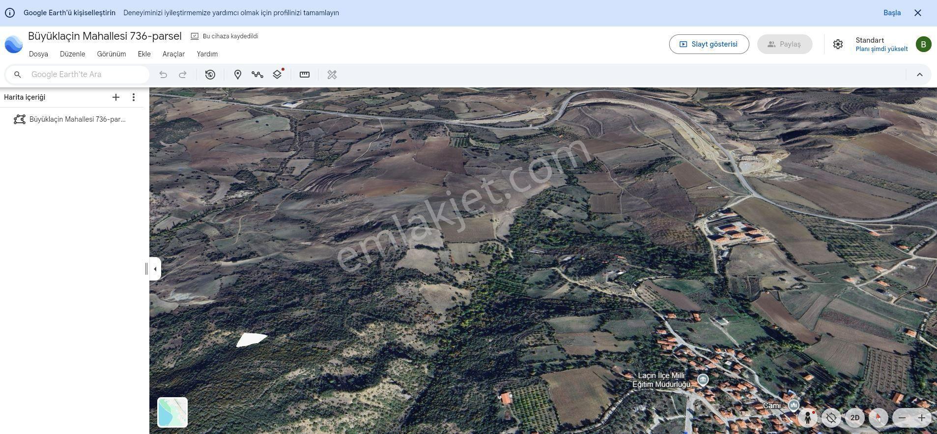 Çorum Laçinde Satılık 1680 M2 Tarla Tek Tapu - Görsel 11