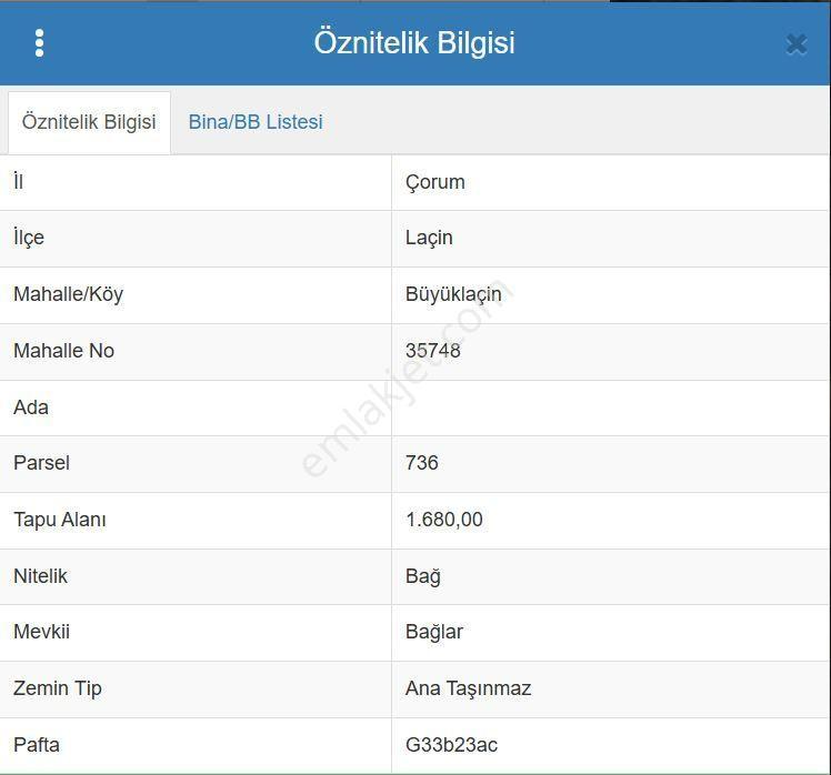 Çorum Laçinde Satılık 1680 M2 Tarla Tek Tapu - Görsel 7