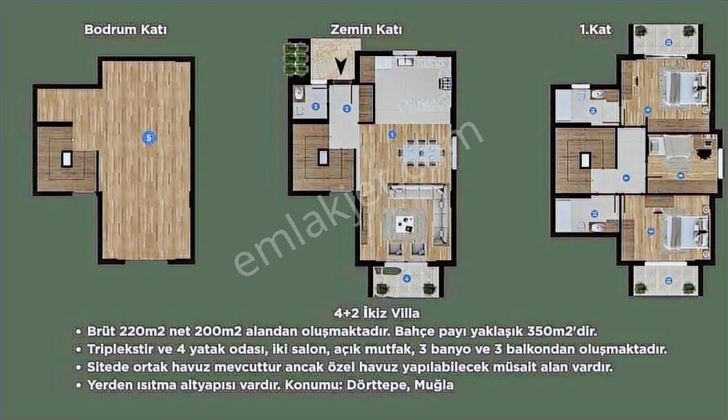 Natur Bodrum Dörttepe Projeden Satılık Fırsat Manzara Lı Villa - Görsel 19