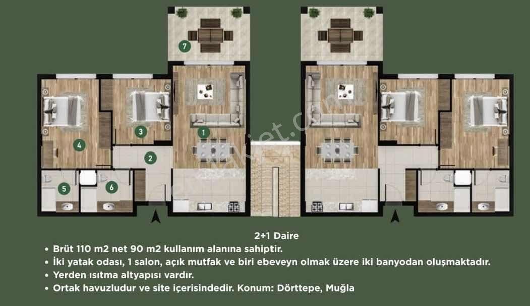 Natur Bodrum Dörttepe Projeden Satılık Fırsat Manzara Lı Villa - Görsel 6