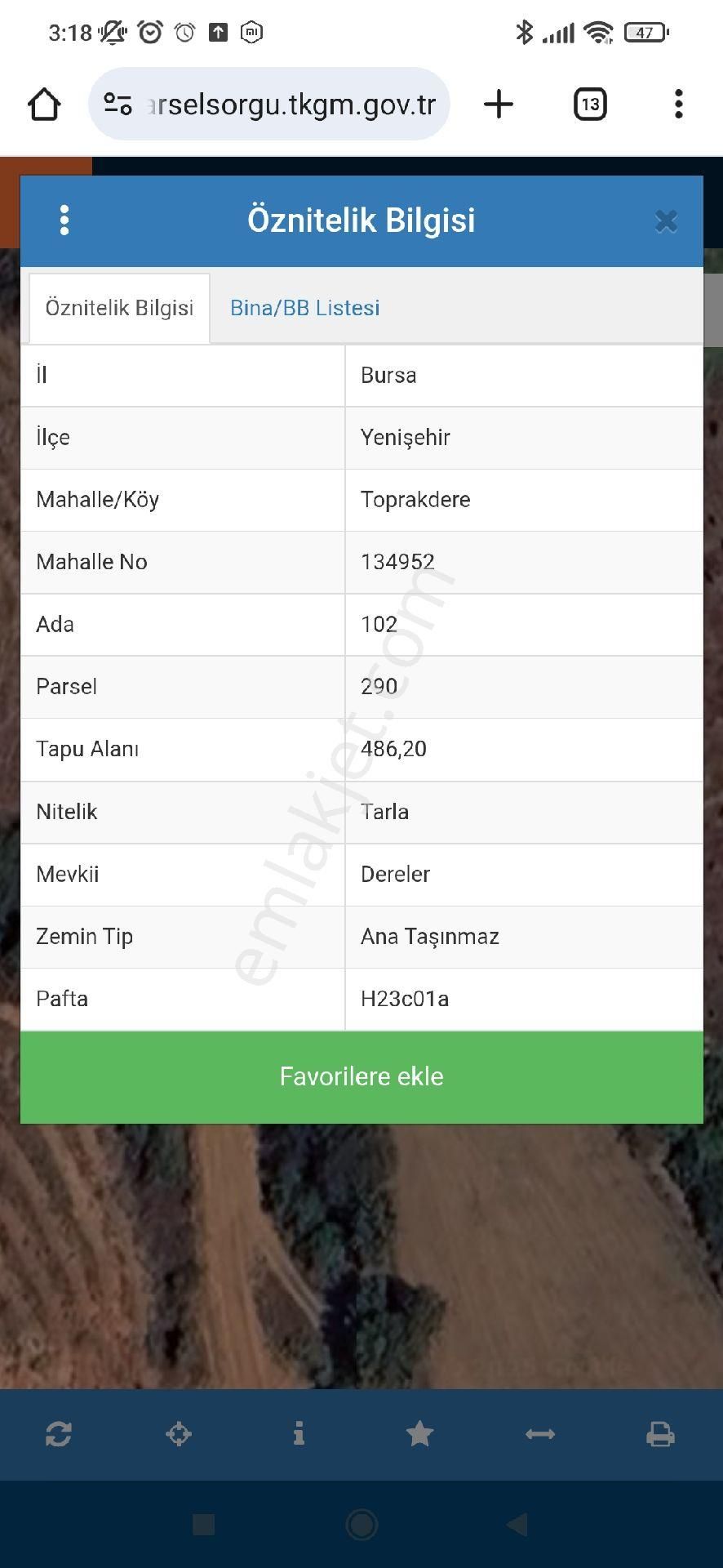 E.m.a Emlak Gayrimenkul Güvencesinde Yenişehir Toprakdere Mahallesi'nde Satılık Tarla - Görsel 2