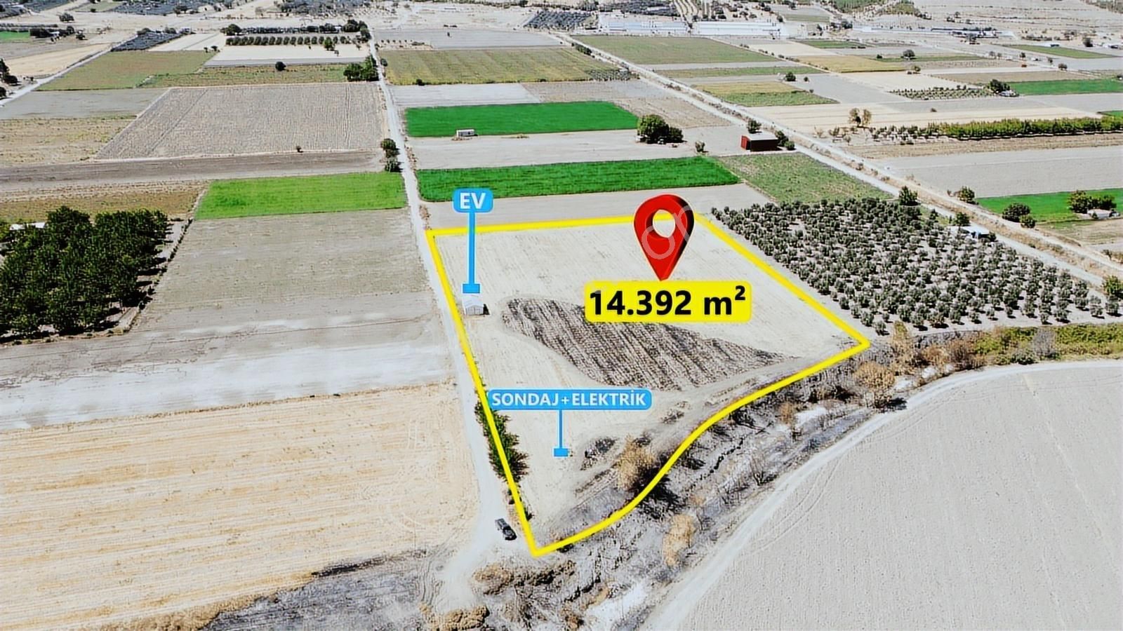 Pinus Gayrimenkul'den//kaşıkçı Mah. Satılık 14.392 M² Tarla