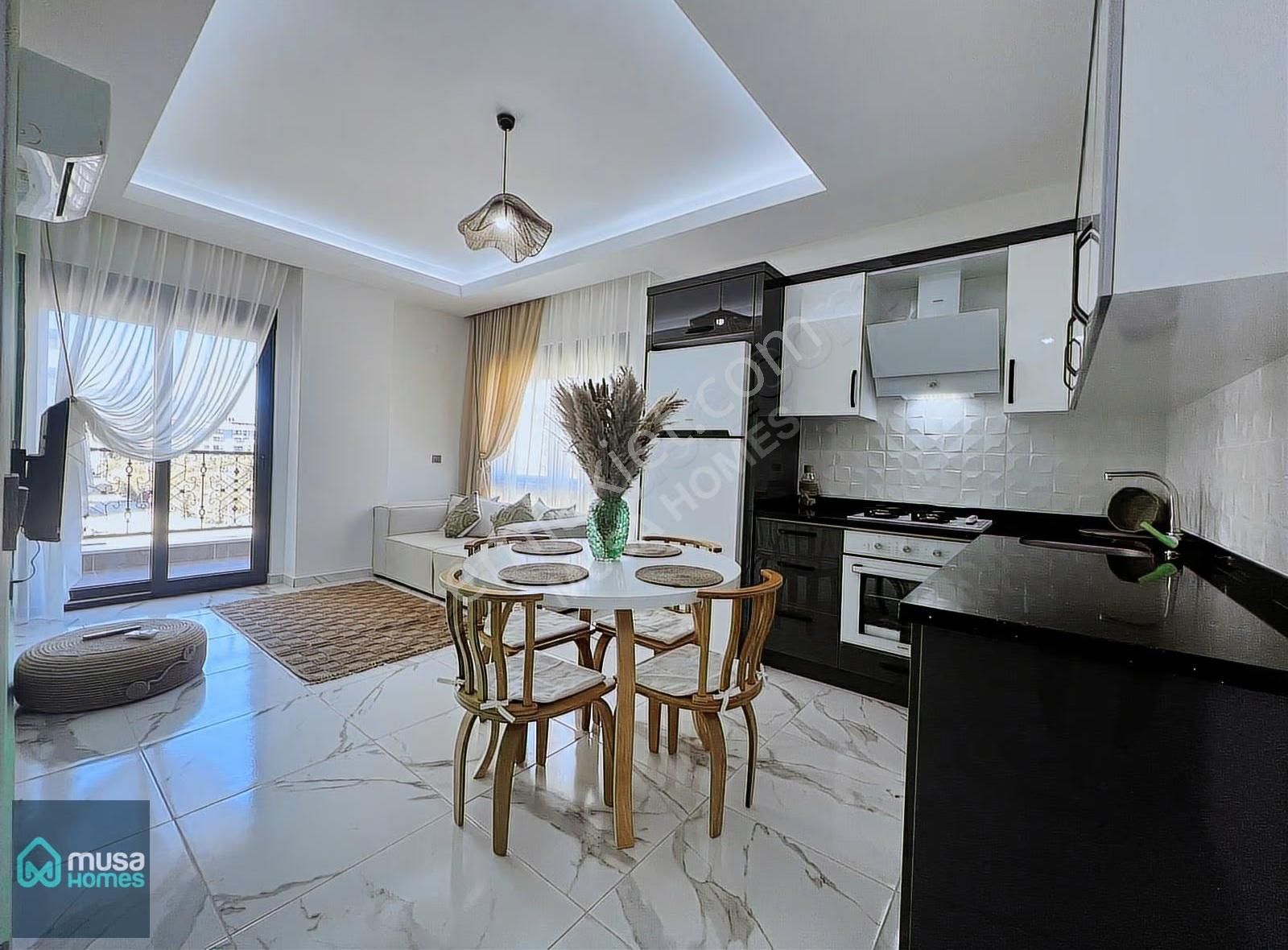 Alanya Mahmutlarda Merkezi Konumda Denize 600 M Full Eşyalı 1+1 - Görsel 11