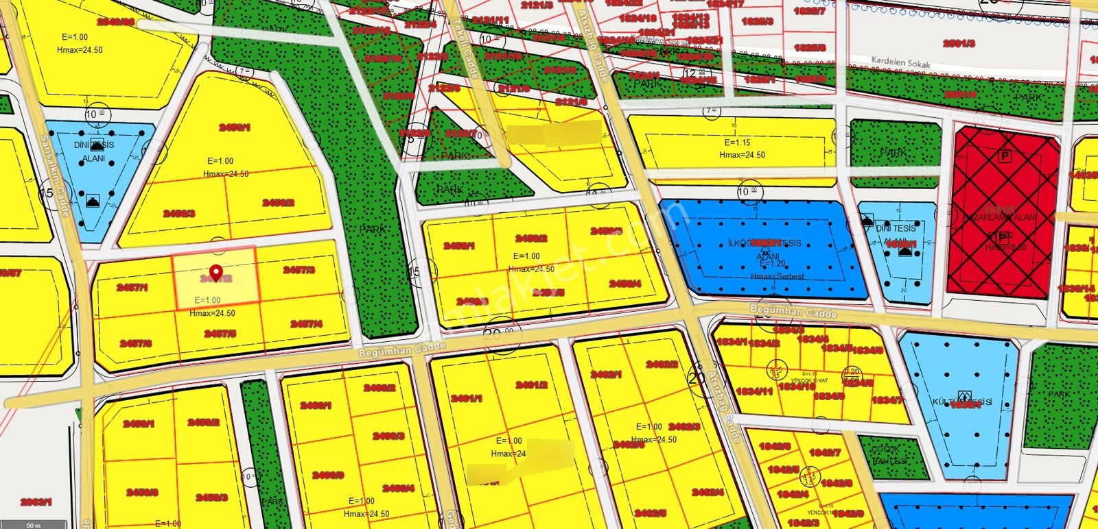 Şentepe 8 Kat İmarlı 1400 M2 Arsa - Görsel 2