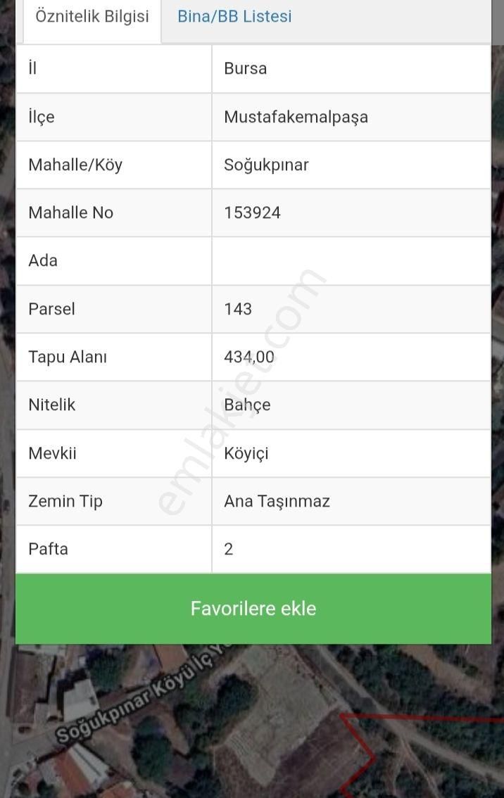 Mustafakemalpaşa Soğukpınar Da Satılık Tarla - Görsel 2