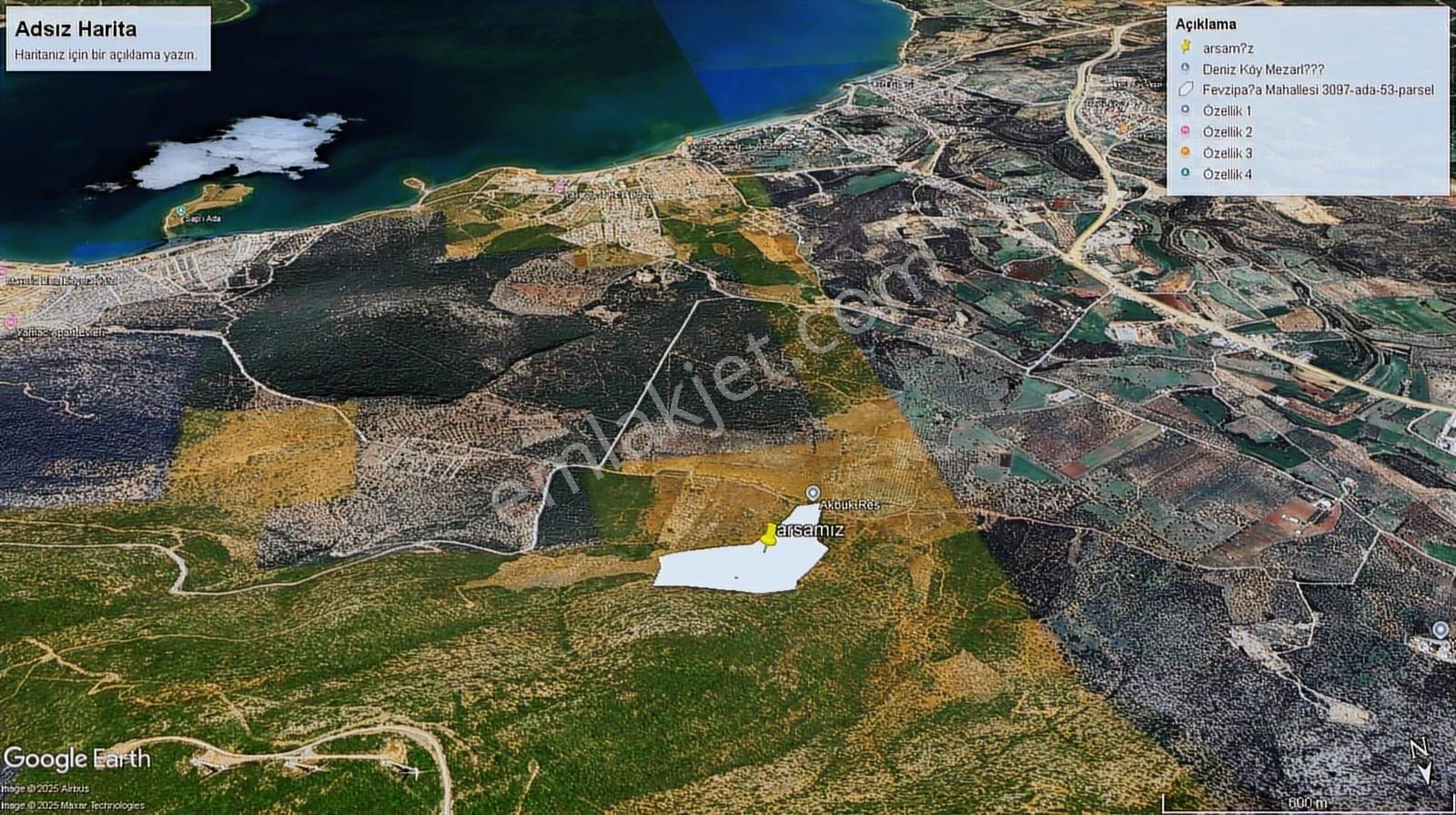 Kılıçsoy'dan Didim Akbük Deniz Manzaralı Yatırımlık Arsalar - Görsel 5