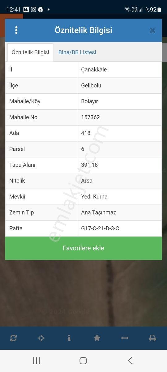 Rw Land Gayrimenkul Den Çanakkale Gelibolu Bolayır Satılık Arsa