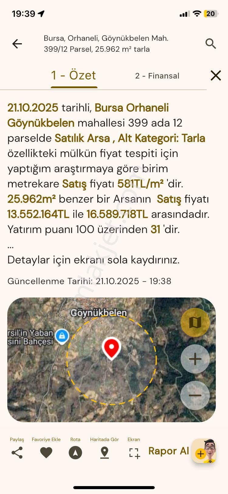 Bursa Orhaneli Göynükbelende Köye Yakın Arazi - Görsel 24