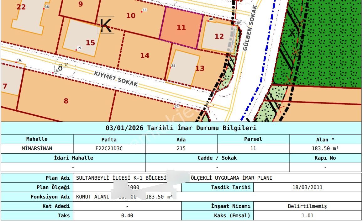 Aciill.sultanbeyli Mim. Sinan Mh.de 183m2 İmarlı Müstakil Parsel - Görsel 12