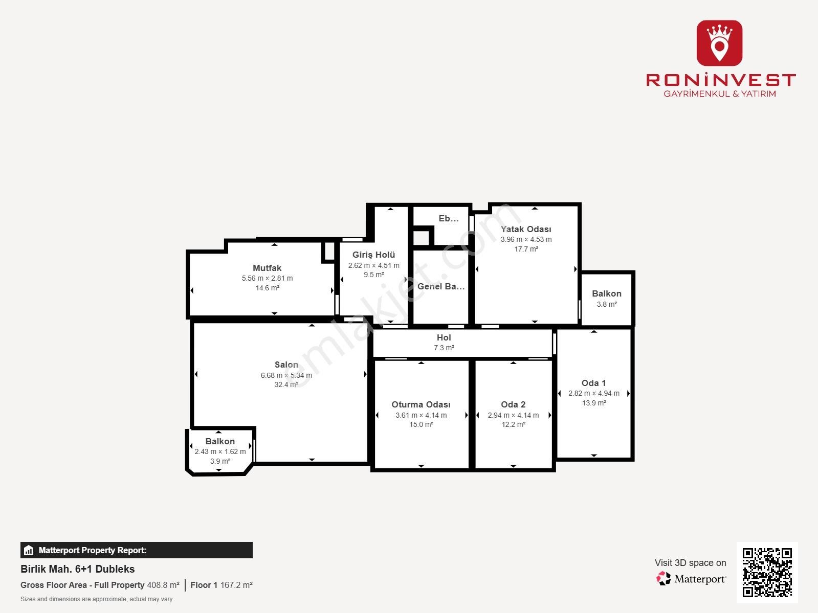 Birlik Mah. Kök Tapulu Krediye Uygun Satılık 6+1 Daire - Görsel 27