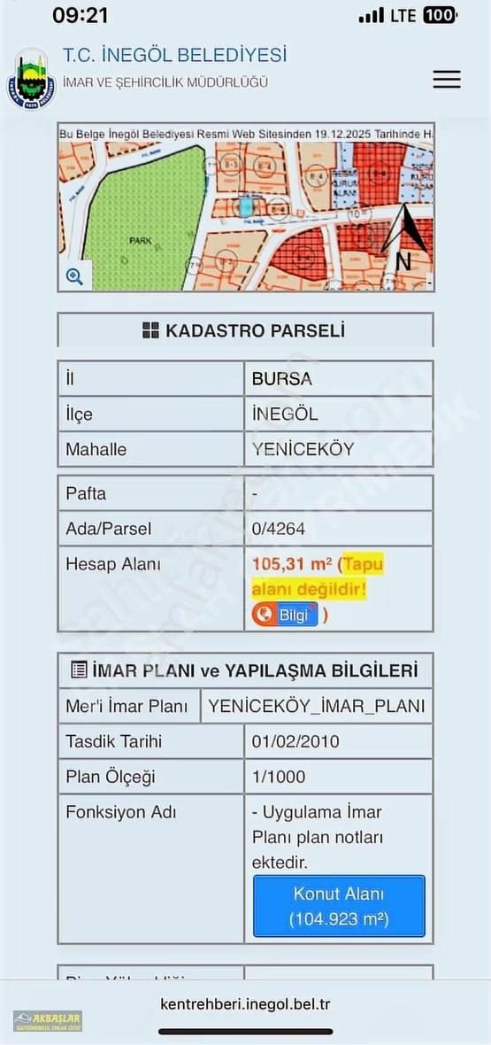 Akbaşlar Emlak Ve Gayrimenkul Güvencesiyle Satılık Arsa - Görsel 2