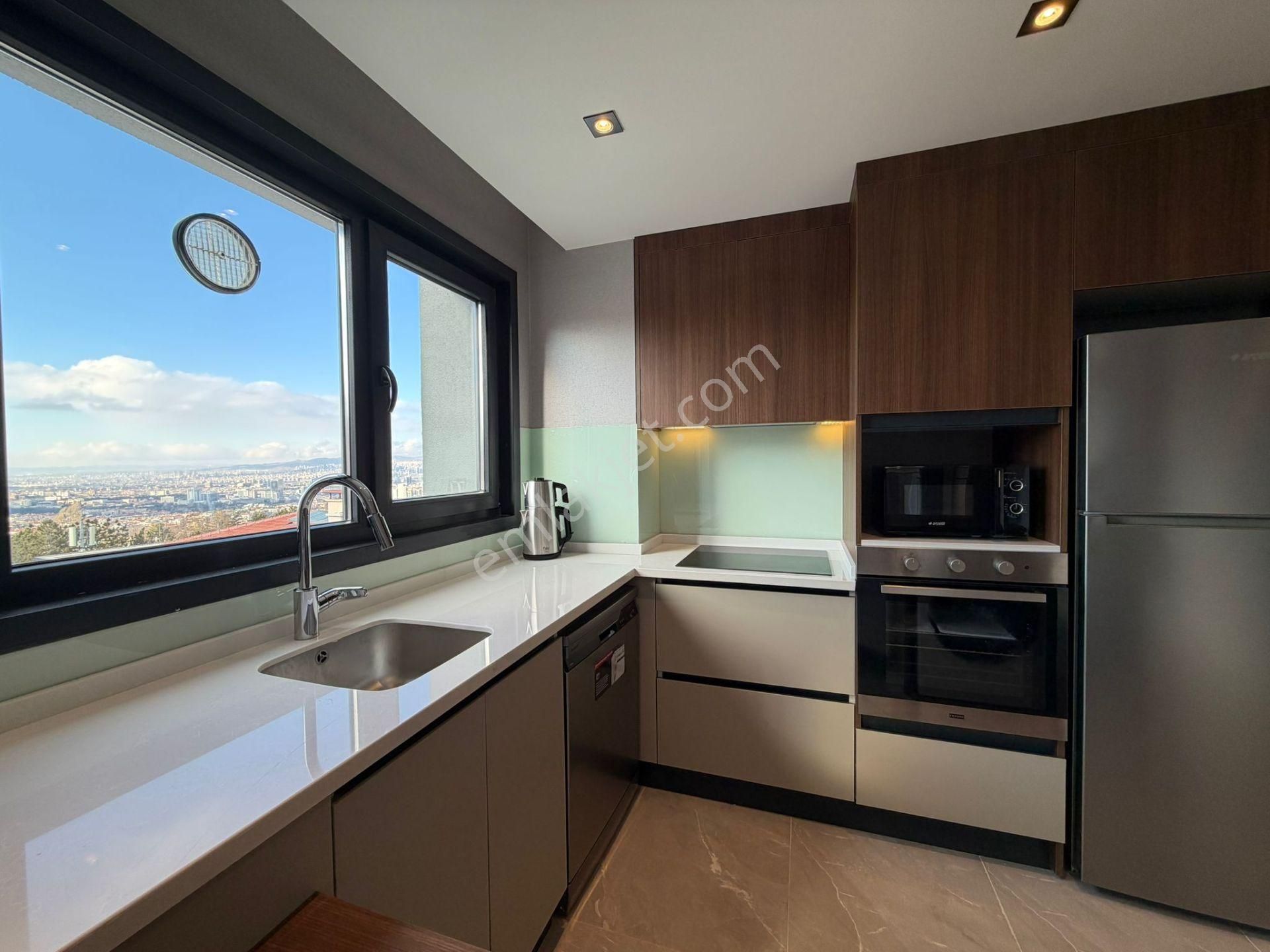 Çankaya Elçilik Bölgesinde Ankara Manzaralı Sıfır Kiralık 1+1 - Görsel 19