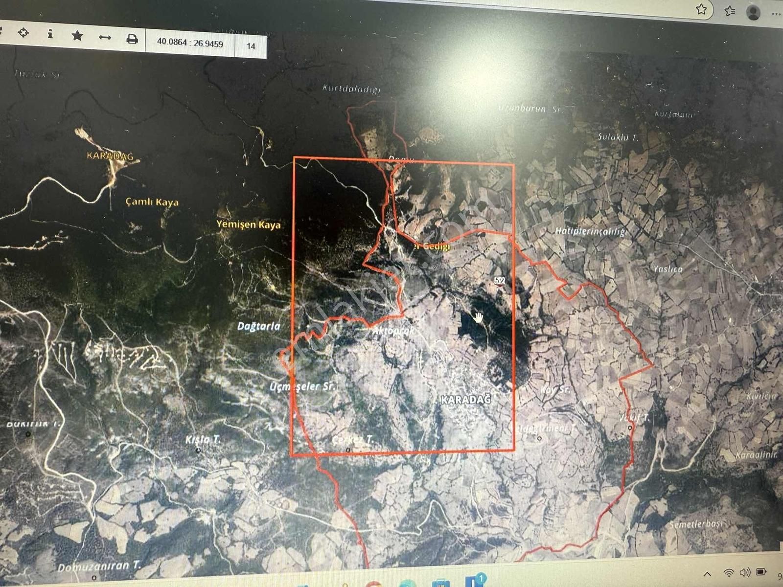 Çanakkale Çan Karadağ Satılık Tarla Sarısu Mevkii - Görsel 2