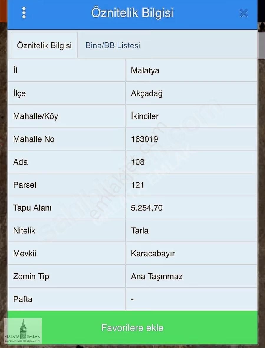 Akçadağ İkincilerde Satılık Arazi Tamamı 750 Bin