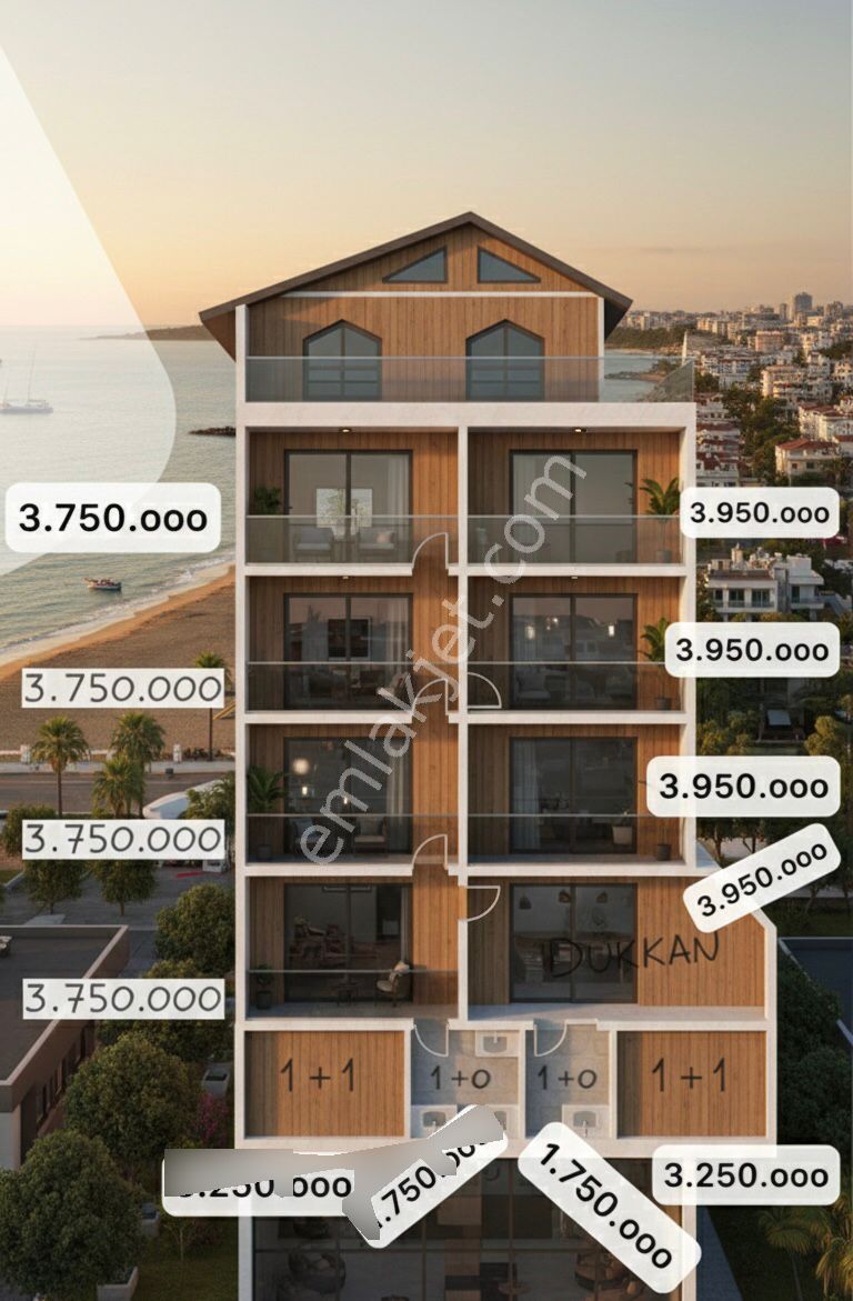 Didim Çamlık Mah.denize 200 Mt Mesafede Satılık 2+1 Eşyalı Daire