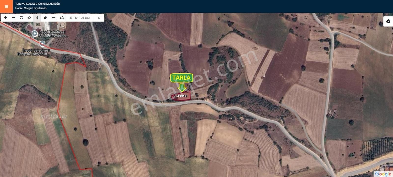 Ulucan'dan İnegöl Karalar'da İmar Dibi Tarla